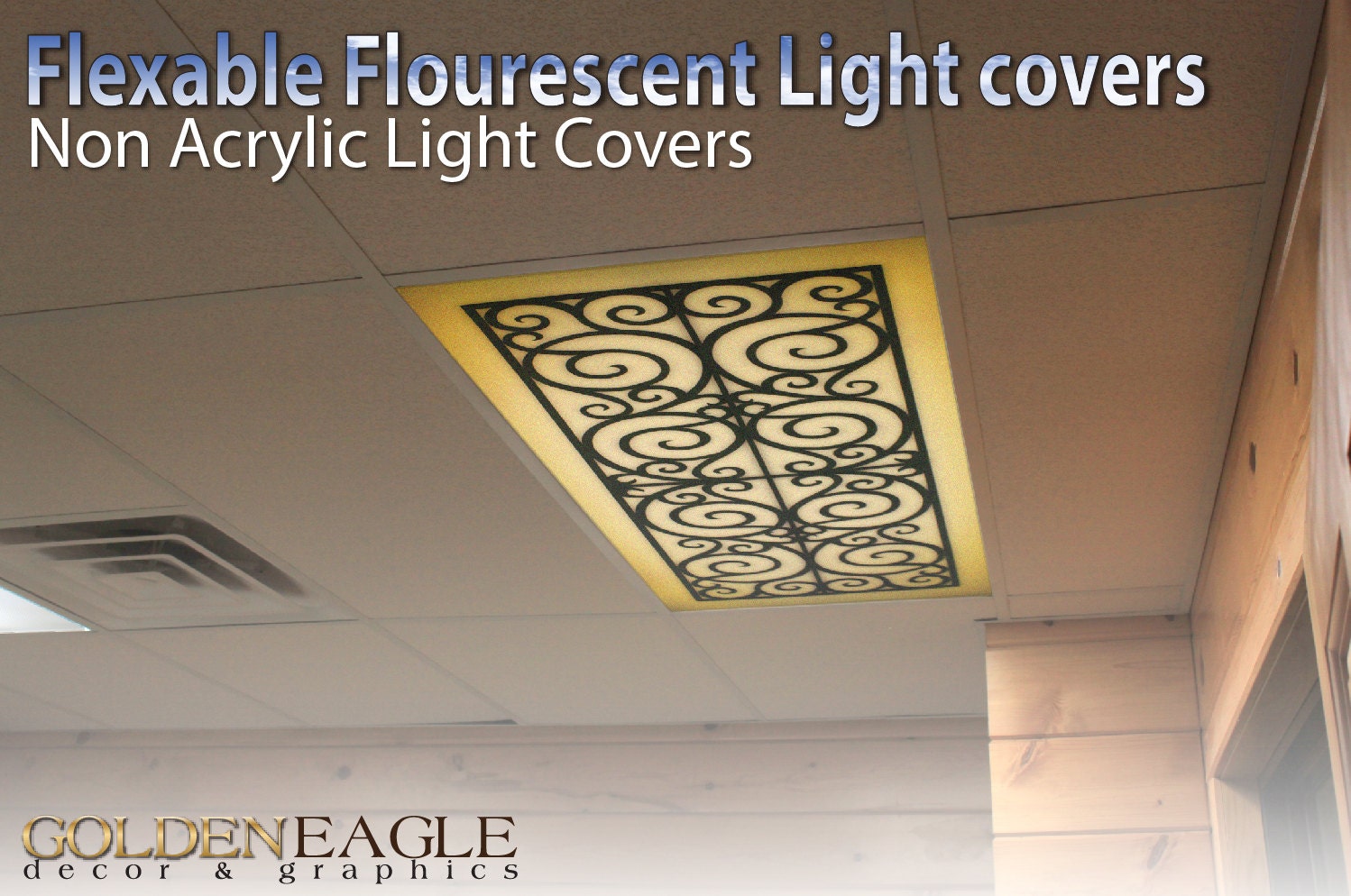 Flexible Fluorescent Light Cover Films Skylight Ceiling Office