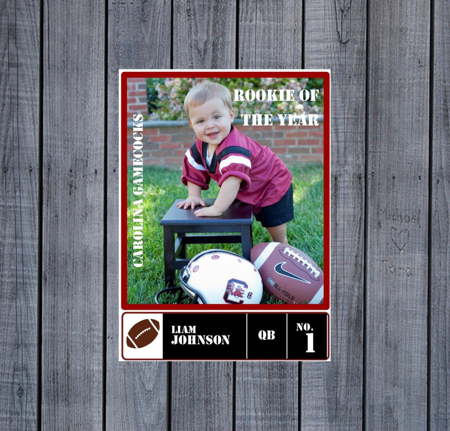 Football Trading Card Party FavorPrintable by CarolinaInvites