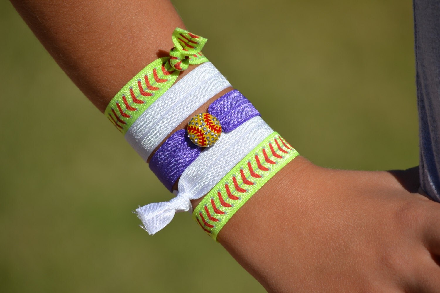 How To Make Softball Ribbon Hair Ties