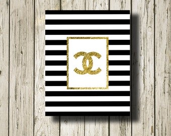 Popular items for chanel gold on Etsy