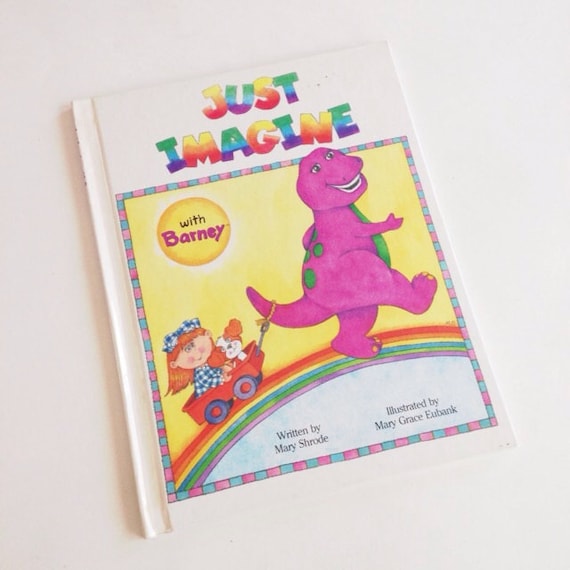 Vintage Barney Just Imagine Hardcover Book