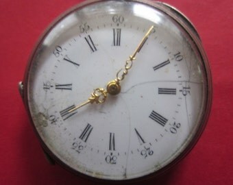 Antique FRANCE Vintage Pocket Watch,Retro pocket watch,Old French pocket watch,Montre Gousset Out of Order ressort cassé