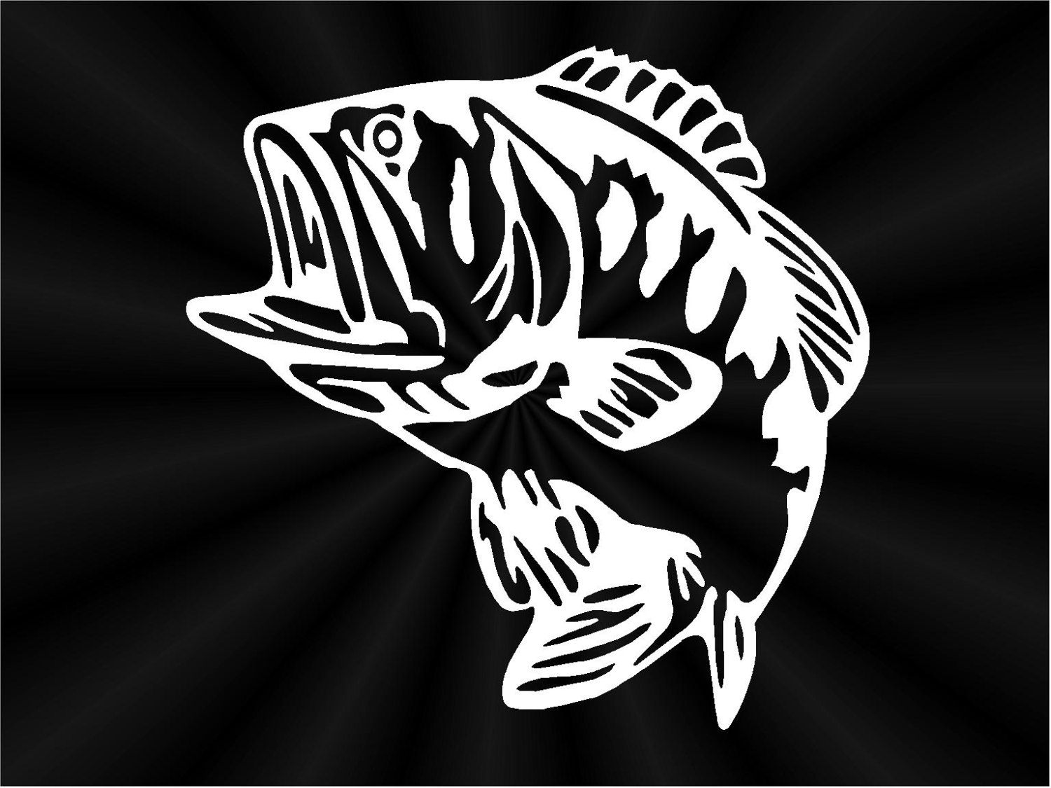 Bass Decal Largemouth Bass decal Fish Decal Boat by TruLineDecals