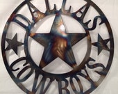 Dallas Cowboys Wall Art, torched, metal wall art, metal art