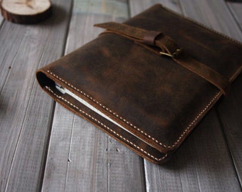 Hand Stitched A4 Paper Leather Portfolio, A4 Paper Case File Document Sleeves - Unique Design From CPS