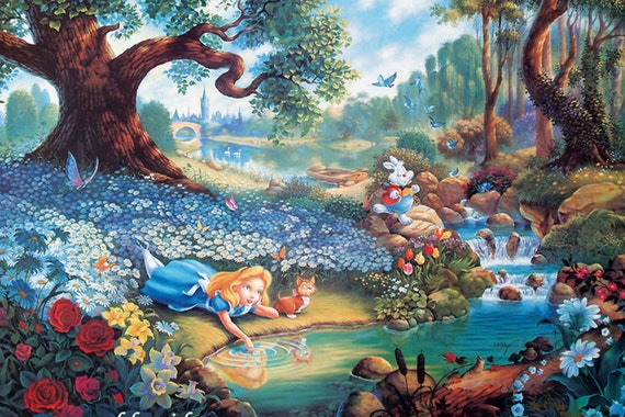 12x18 Hard to Find Alice in Wonderland Walt Disney Fine Art