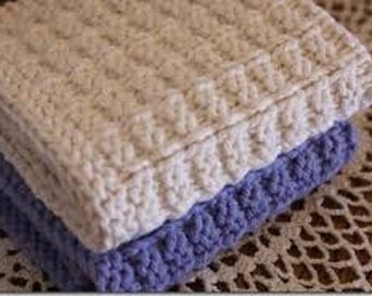 Hand knit dish clothes and wash cloths
