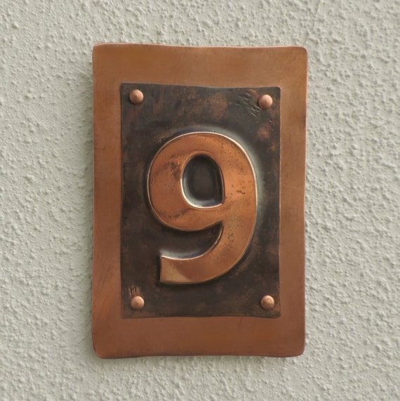 rustic number, door copper copper door rustic door sign, sign rustic   signs, copper  sign