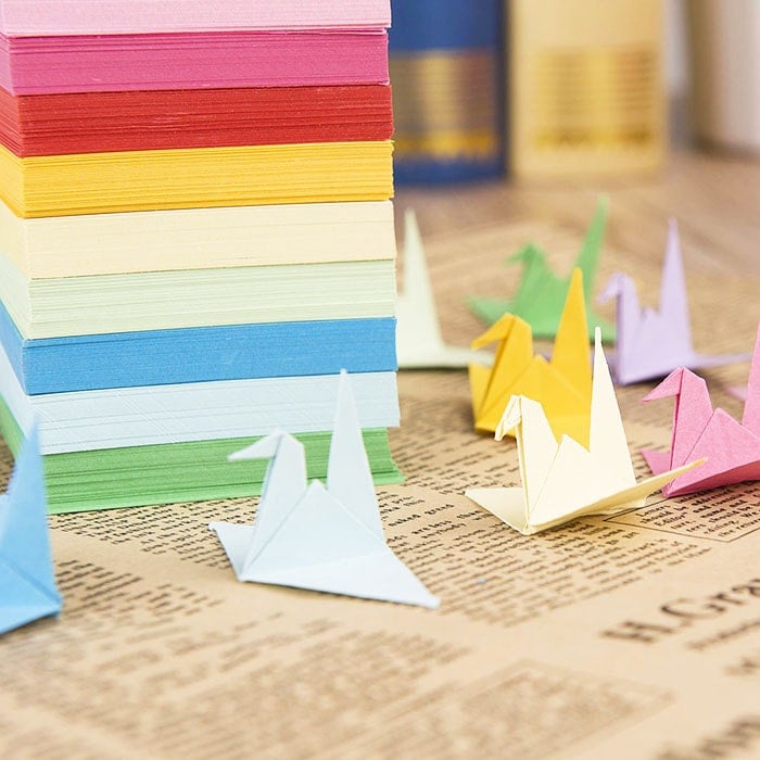 100 Sheets Origami Paper paper crane kit four size