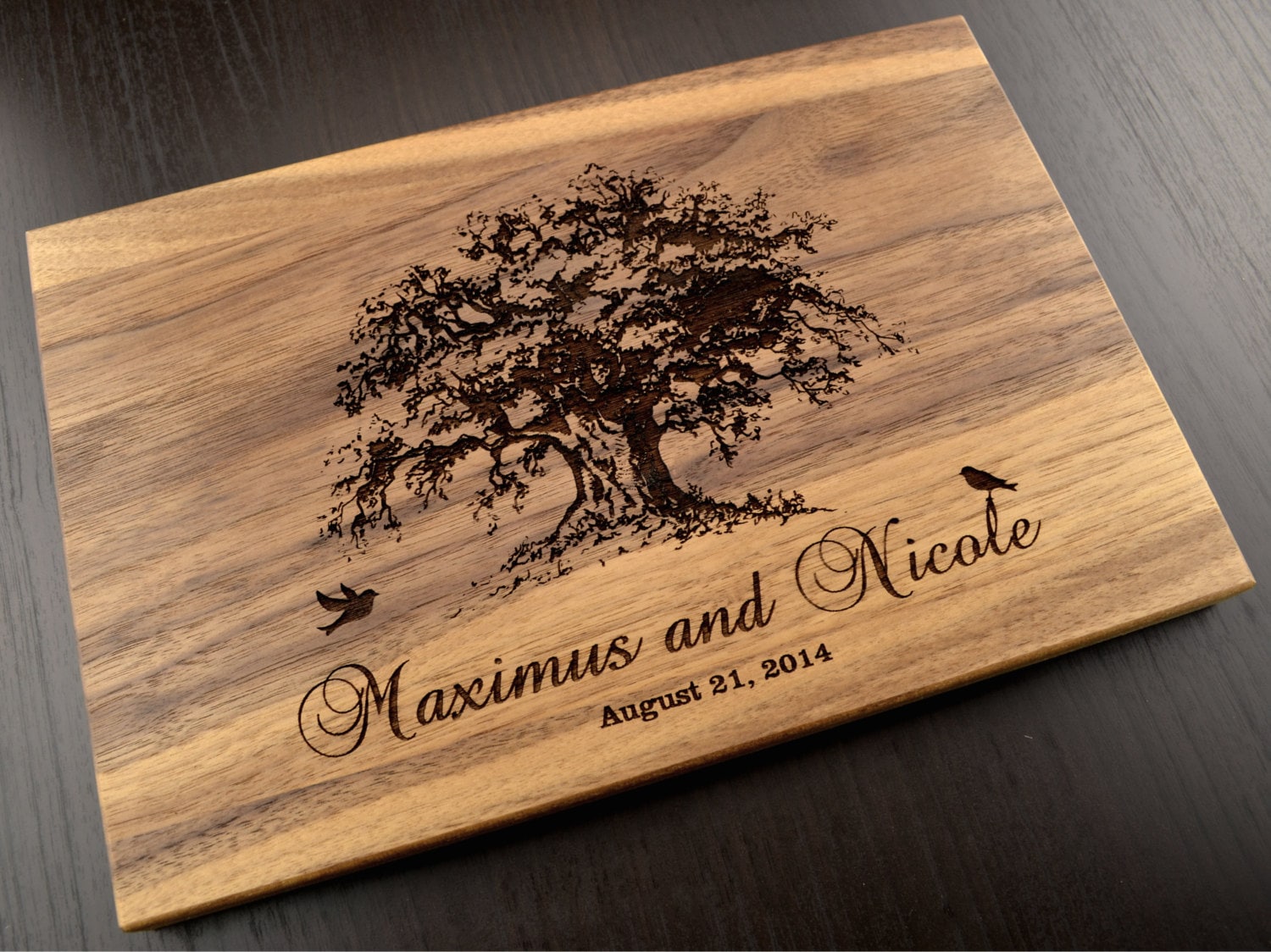 Custom Cutting Board Tree Personalized Wedding Gift