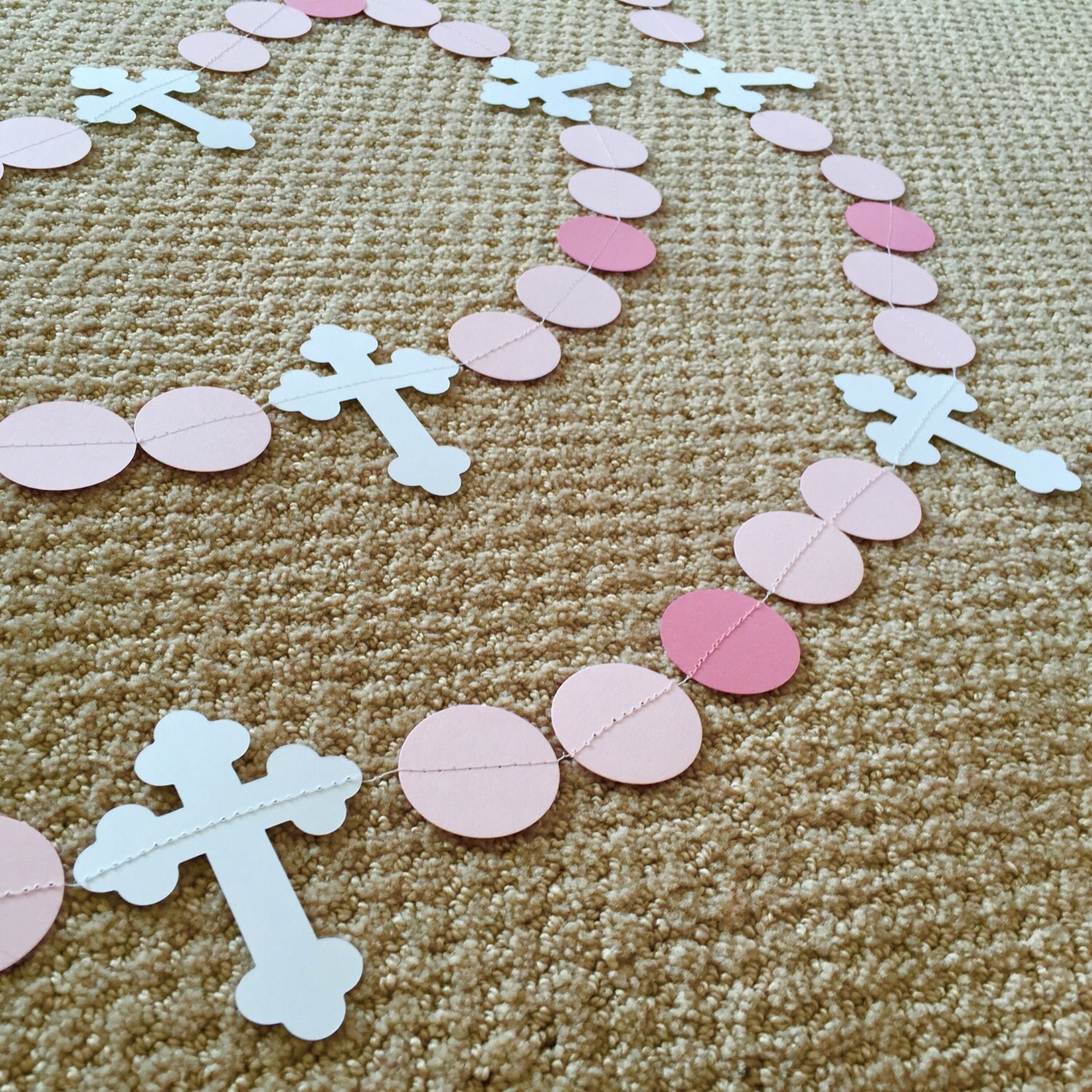 Simple Cross Garland Baptism Garland