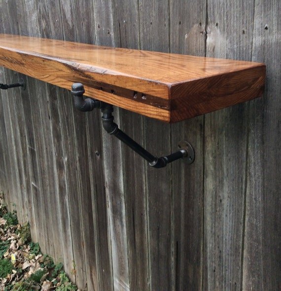 The Lodge Mantel Wall Mounted Bar Table Shelf by iReclaimed