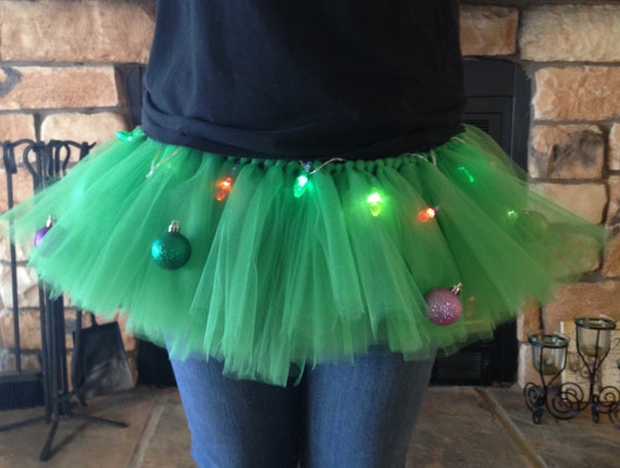 Items Similar To Christmas Tree Tutu Light Up Tutu Adult Tutu Teen Tutu Christmas Tutu 1341