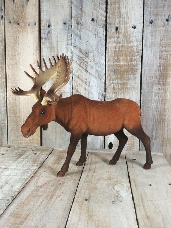 Toy Moose Decor Plastic Moose Toy Moose Antler Cabin