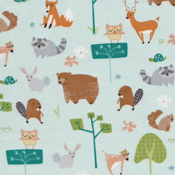 Woodland Animal Fabric by Wilmington Prints