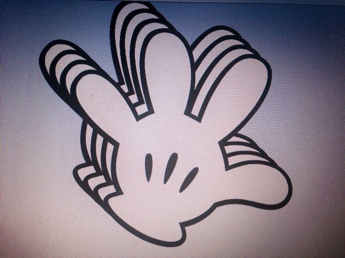 mickey/minnie mouse cardstock hand cutouts