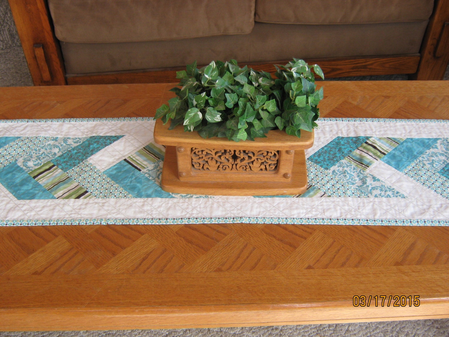 Spring Table Runner French Braid table runner Sofa table