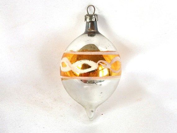 vintage poland christmas ornament small teardrop silver and vintage poland christmas ornament small teardrop silver and