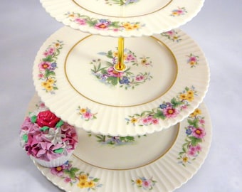 3 Tier Cake Stand, Tiered Cake Stand, Lenox Floral Cupcake Stand