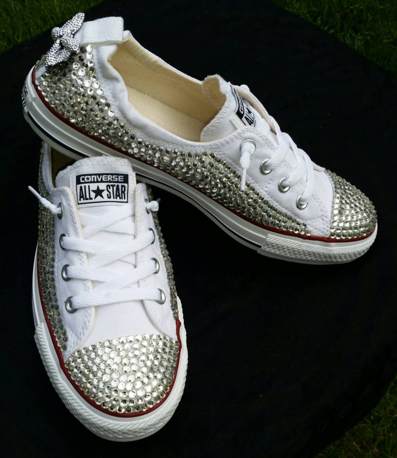 Full Bling Bridal Converse Wedding Converse by DivineUnlimited