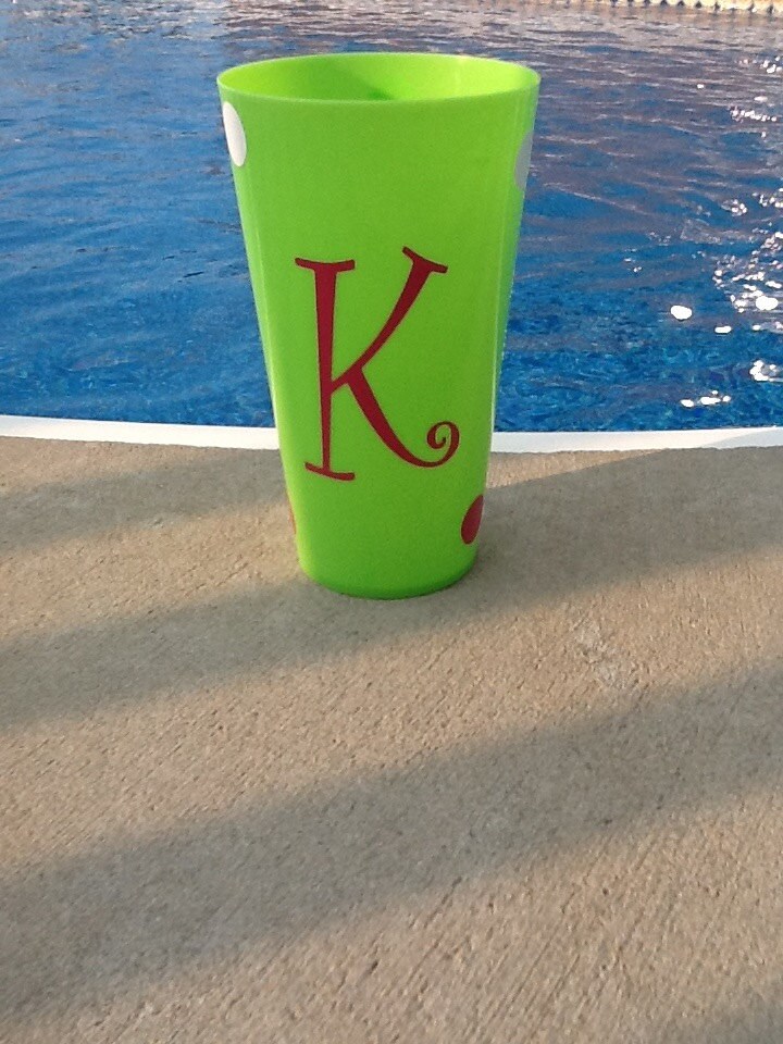 Personalized Monogrammed Plastic Cups/Tumblers