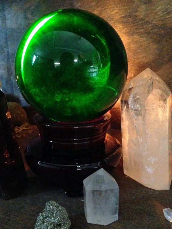 Green Crystal Ball-Crystal Ball Emerald Crystal ball-FENG