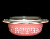 Reserved for Taresa (PP): Vintage Pyrex Stems Oval Casserole-Free Shipping