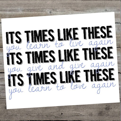 Foo Fighters Times Like These 8x10 PRINTABLE Wall by ...