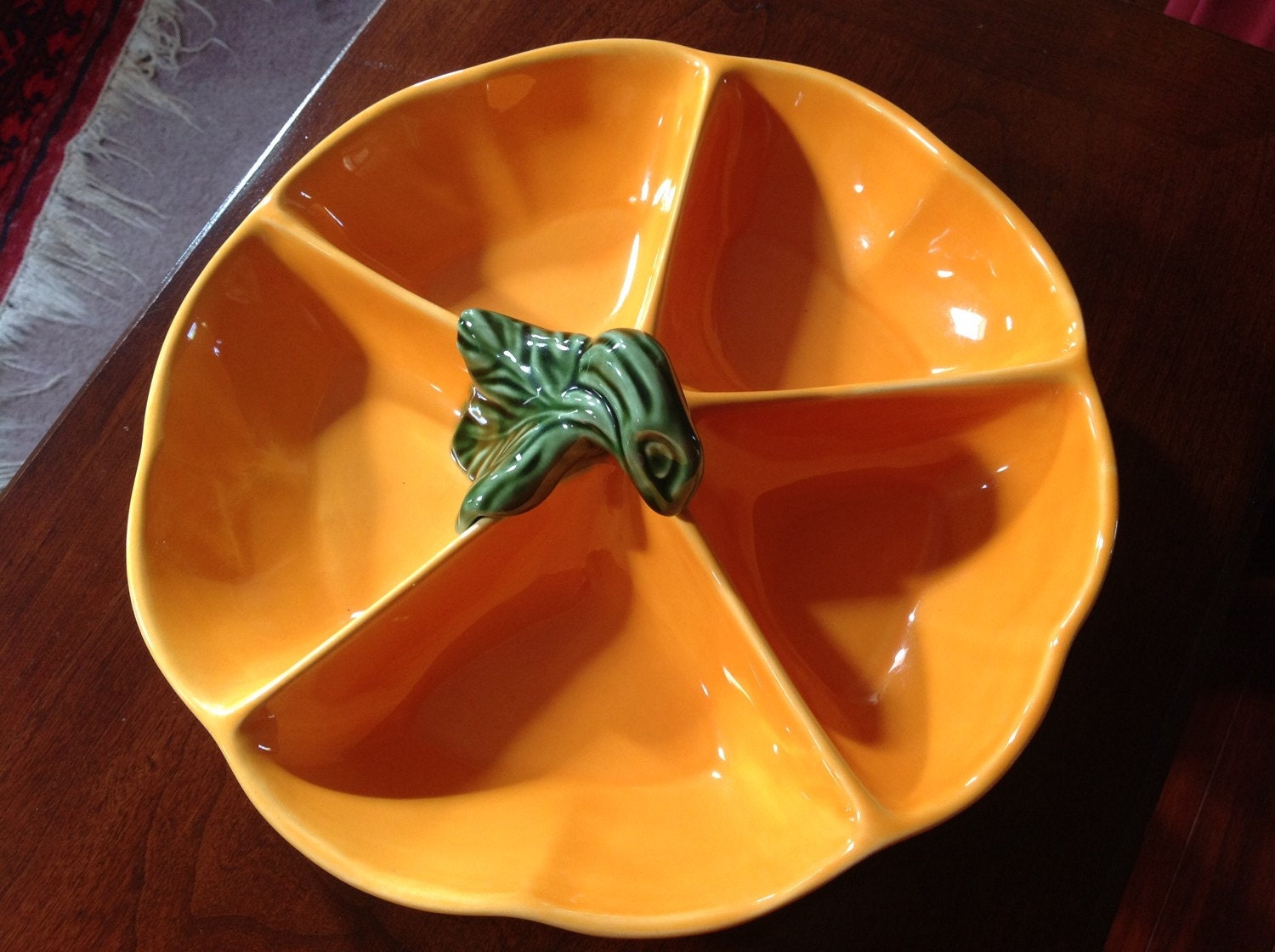 olfaire large pumpkin divided serving tray dish olfaire large pumpkin divided serving tray dish