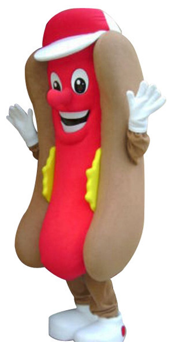 Hot Dog Mascot Costume Adult Character by AdultMascotCostumes