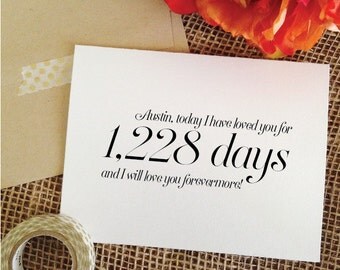 Anniversary Card Today I have loved you for card for Boyfriend, Card for Girlfriend, Card for Wife I love you card anniversary gift