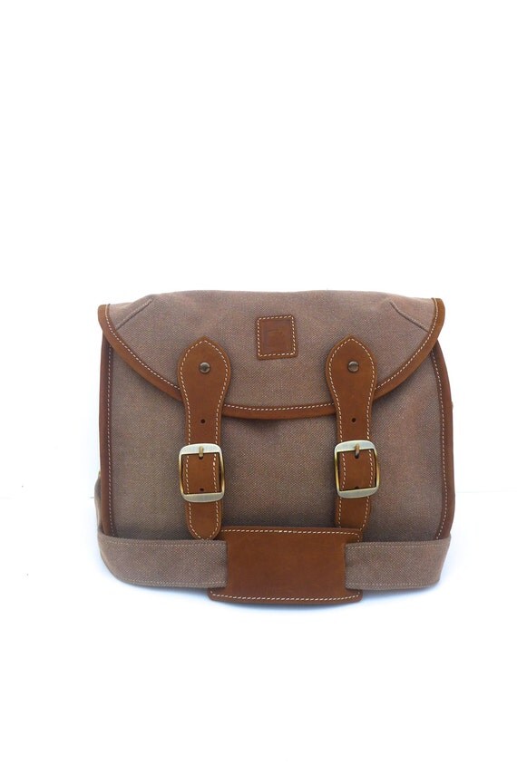 Canvas and leather camera bag for men khaki by TATYZ on Etsy