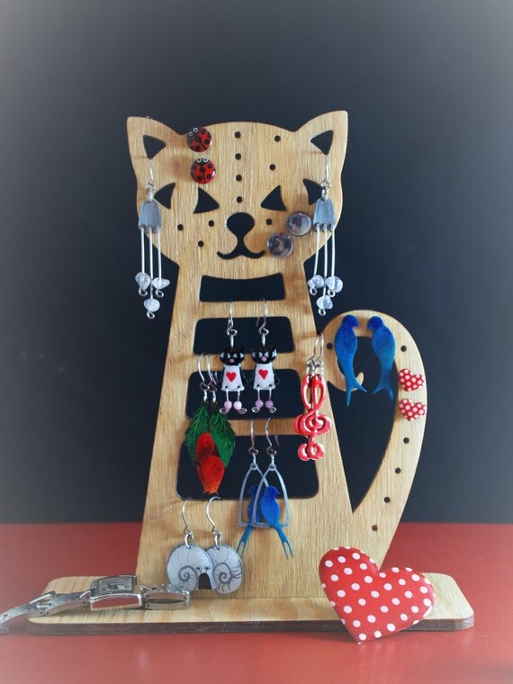 Items similar to Original Kitten jewelry holder from our collection of original wooden animal