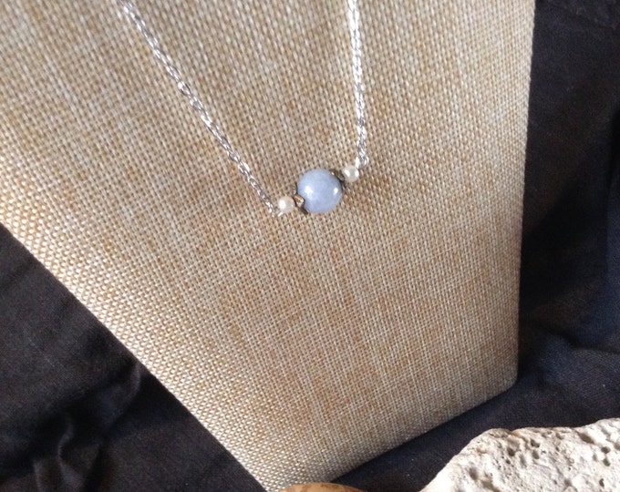 Aquamarine Pearl Necklace