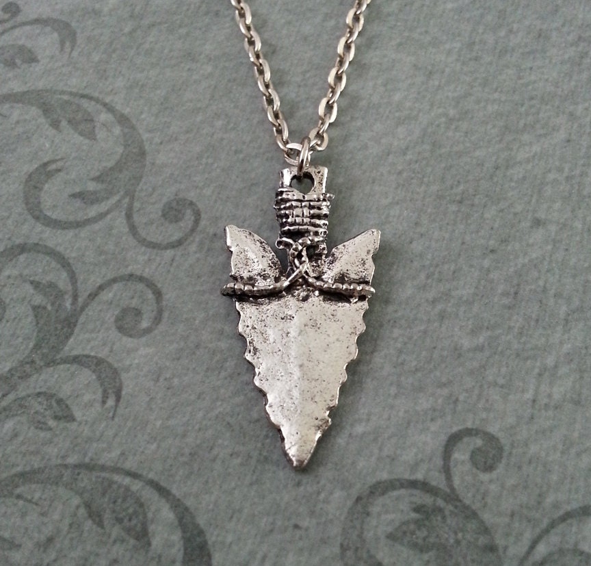 Arrowhead Necklace Hunting Jewelry Arrowhead Pendant