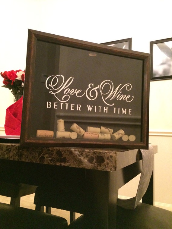 Wine Cork Holder Frame - Love & Wine Better With Time