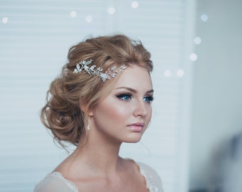Bridal Hair Pins Bridal Headpiece Bridal Hairpiece Hair Pins for Bride Long Adornment Hair Pins Set of Two Crystal Bobby Pins Glass Hair Pin