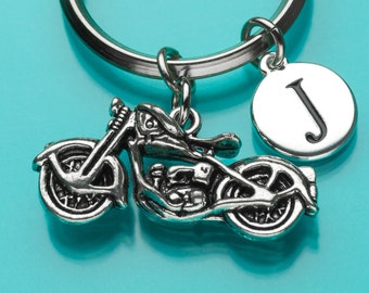 Large Motorcycle Keychain, Motorcycle Key Ring, Biker's Keychain, Sports, Initial Keychain, Personalized Keychain, Custom Keychain, 230