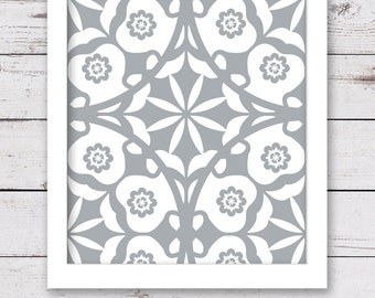 PRINTABLE Art, Wall Art Printable, Gray Art, Digital INSTANT DOWNLOAD, Gray Artwork, Bedroom Art, Bathroom Art, Home Decor, Damask Art