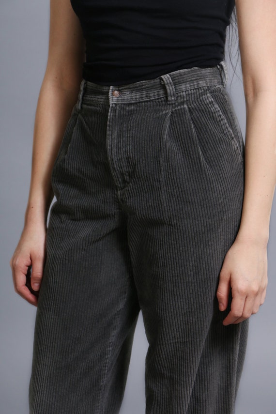 high waisted red corduroy pants