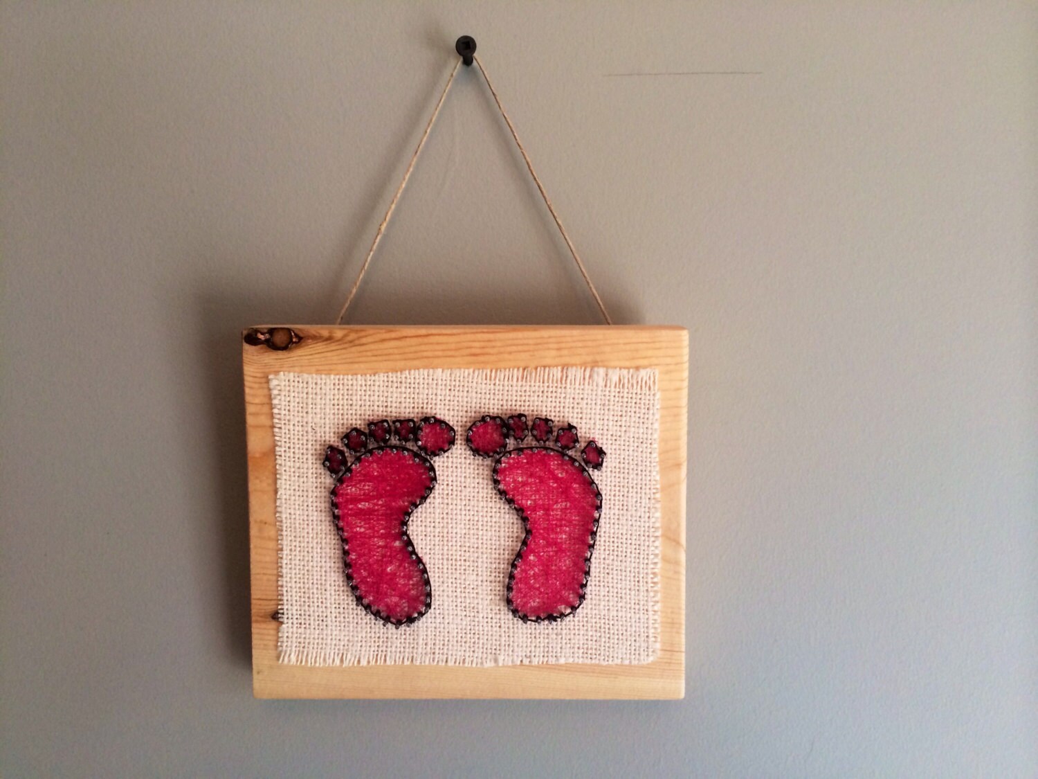 Footprints String Art Home Decor