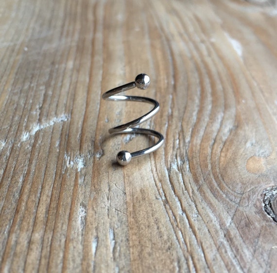 1.2mm-16 Gauge Double Helix Twist Piercing Ring Ear by LoveYi