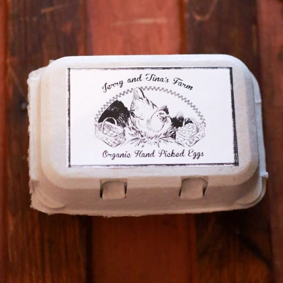 items similar to printable custom personalized egg carton labels