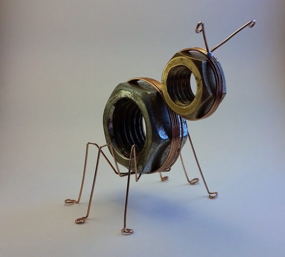 Items similar to Metal Wire Bug Sculpture on Etsy