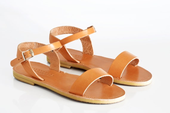 Leather Sandals, Ankle strap sandals , Handmade Greek women sandals