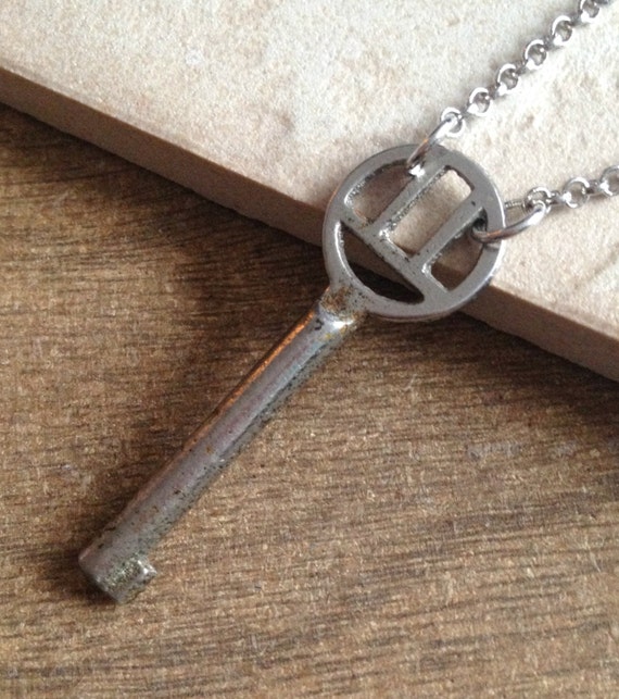 Vintage Handcuff Key Necklace Mens by CombustionGlassworks