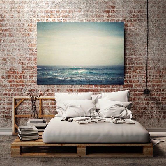 Blue Ocean Wall Decor Beach Decor Nature Canvas Print