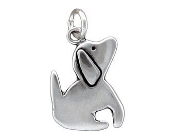 Little Dog Necklace - Good Dog Necklace - Sterling Silver Dog Pendant or Charm