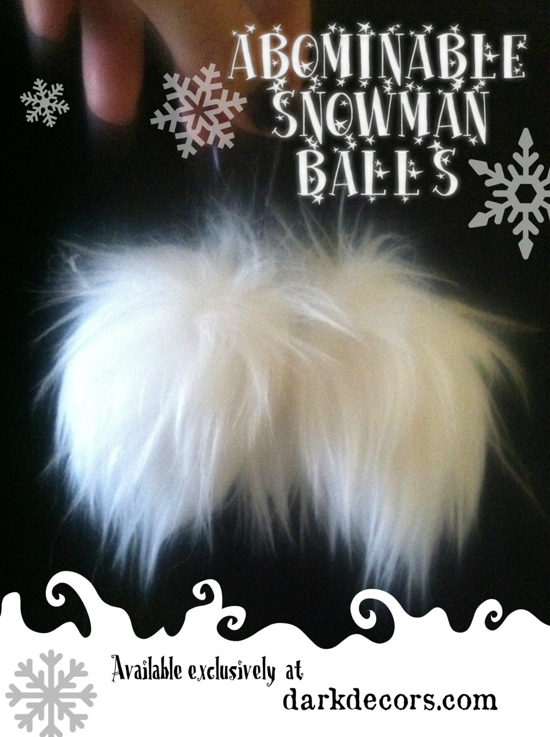 Holiday Ornaments - Abominable Snowman Balls - Unique - Gifts Under 20 - Christmas Decorations