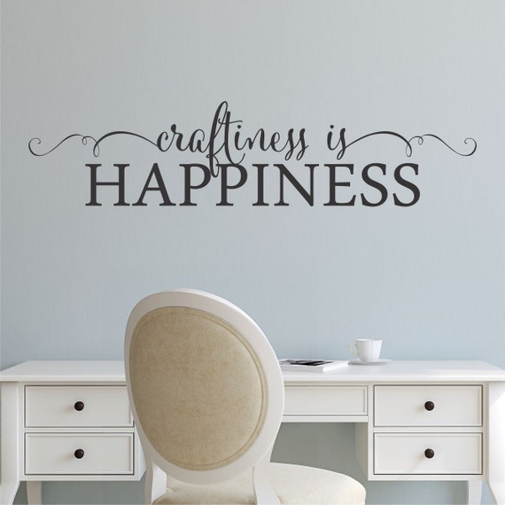 decals craft wall room for Room Craft Creative is Decal Quote Craftiness Happiness Wall